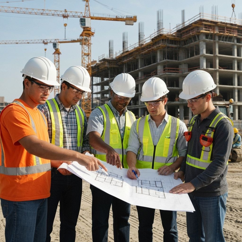 Riksons Engineering professional team working on construction project